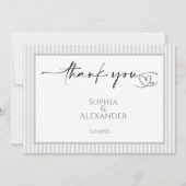 Minimalistisch huwelijksgeschenk bedankkaart (Voorkant)