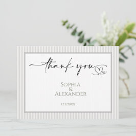 Minimalistisch huwelijksgeschenk bedankkaart