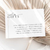 Minimalistisch huwelijksgeschenk Wishing Well Kaar Informatiekaartje