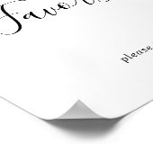 Minimalistisch Huwelijksgunsten Bord Poster (Hoek)