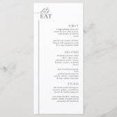 Minimalistisch huwelijksmenu en Drinken Menu LAYLA (Voorkant)