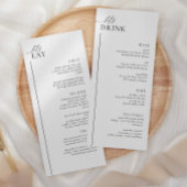 Minimalistisch huwelijksmenu en Drinken Menu LAYLA