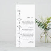 Minimalistisch huwelijksmenu, huwelijksmenu Kaarte (Staand voorkant)