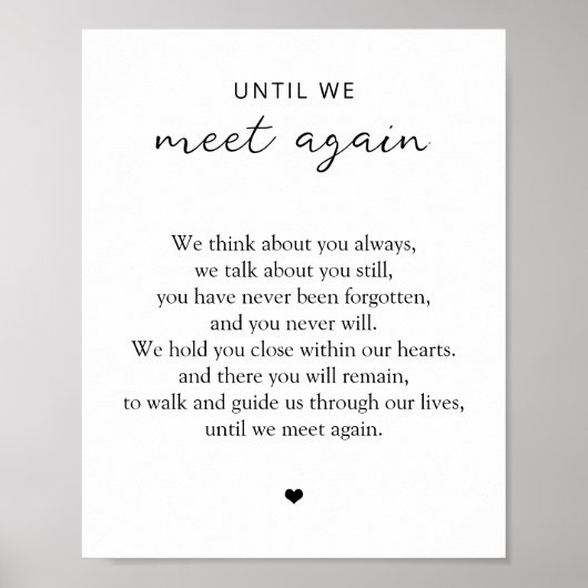 Minimalistisch huwelijksmonument tot we elkaar wee poster (Voorkant)