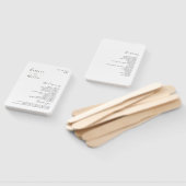 Minimalistisch Huwelijksprogramma Handventilator Handwaaier (Niet-gemonteerd)