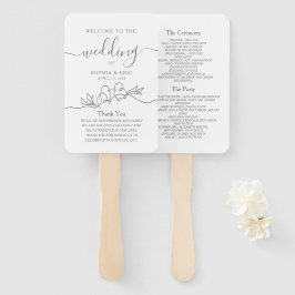 Minimalistisch Huwelijksprogramma Handwaaier