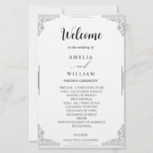 Minimalistisch huwelijksprogramma Kaart (Voorkant)