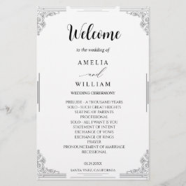 Minimalistisch huwelijksprogramma Kaart