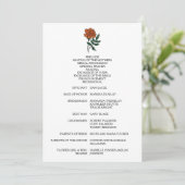 Minimalistisch huwelijksprogramma Marigold Programmakaart (Staand voorkant)