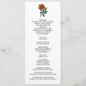 Minimalistisch huwelijksprogramma Marigold Programmakaart (Voorkant)