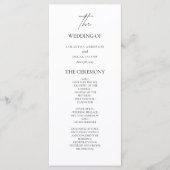 Minimalistisch Huwelijksprogramma Menu (Voorkant)