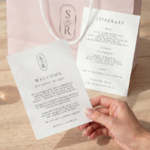 Minimalistisch Huwelijksprogramma met Monogram