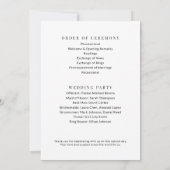 Minimalistisch huwelijksprogramma – modern 5x7 (Achterkant)