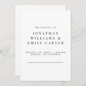 Minimalistisch huwelijksprogramma – modern 5x7 (Voorkant / Achterkant)