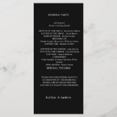 Minimalistisch huwelijksprogramma - Moderne elegan Programmakaart (Achterkant)