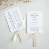 Minimalistisch huwelijksprogramma (set van 10) Han Handwaaier