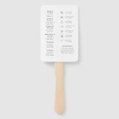 Minimalistisch huwelijksprogramma (set van 10) Han Handwaaier (Achterkant)