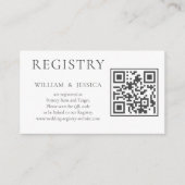 Minimalistisch huwelijksregister met QR-code Informatiekaartje (Voorkant)