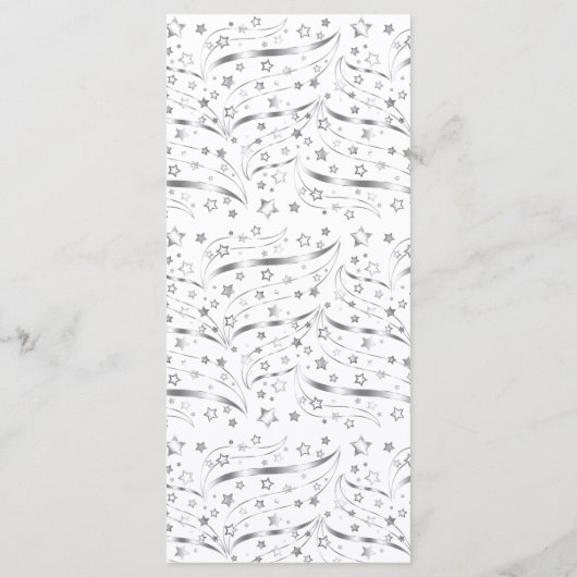 Minimalistisch Hygge Zwart-wit Kerstfeest Menu (Achterkant)