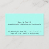 Minimalistisch Ice-Blue Visitekaartje voor fotogra (Achterkant)