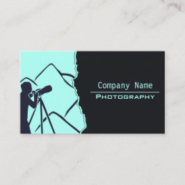 Minimalistisch Ice-Blue Visitekaartje voor fotogra