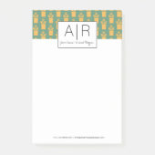 Minimalistisch Iconic Floral Initiaal Post-it® Notes (Voorkant)