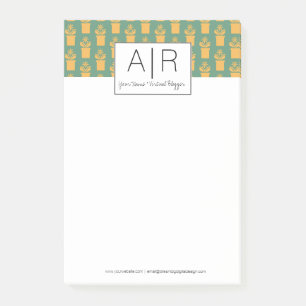 Minimalistisch Iconic Floral Initiaal Post-it® Notes