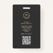 Minimalistisch ID-Kaart naam werknemer Volledige f Badge (Achterkant)