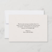 Minimalistisch iemand beary roze ballon Baby showe Bedankkaart (Achterkant)