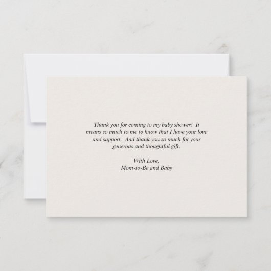 Minimalistisch iemand beary roze ballon Baby showe Bedankkaart (Achterkant)