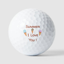 Minimalistisch ijsje ik hou van jou   golfballen