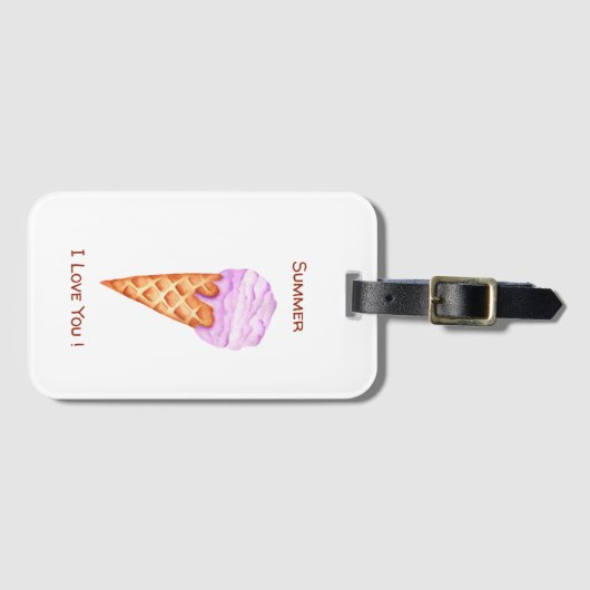 Minimalistisch ijskap Ik hou van je Canvas tas Bagagelabel (Voorkant (horizontaal))