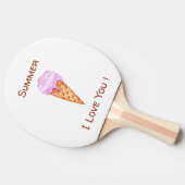 Minimalistisch ijskap Ik hou van je Canvas tas Tafeltennisbatje (Zijkant)