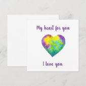 Minimalistisch ik hou van je regenbooghart waterve (Voorkant / Achterkant)