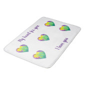 Minimalistisch ik hou van je regenbooghart waterve badmat (Gekanteld)