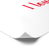 Minimalistisch Ik hou van je rode waterverf hart Poster (Hoek)