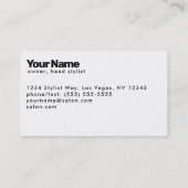 Minimalistisch 'IK ZAL JE SNIJDEN' Haarstylist Visitekaartje (Achterkant)