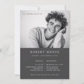 Minimalistisch in de viering van begrafenisfoto kaart (Voorkant)