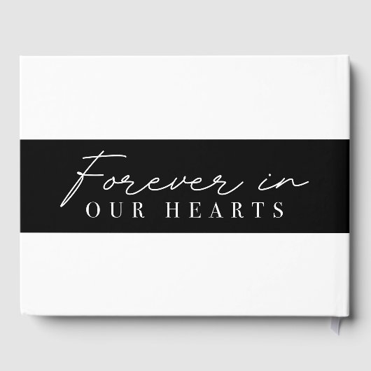 Minimalistisch in liefdevol geheugen begrafenis ga gastenboek (Achterkant)