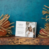 Minimalistisch in liefdevol geheugen foto eerbetoo fotoplaat (Zijkant)