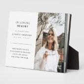 Minimalistisch in liefdevol geheugen foto eerbetoo fotoplaat (Zijkant)