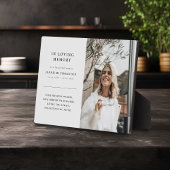 Minimalistisch in liefdevol geheugen foto eerbetoo fotoplaat