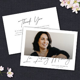 Minimalistisch in liefdevol geheugen Memorial foto Kaart