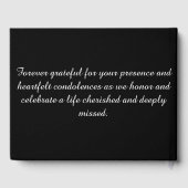 Minimalistisch in liefdevol geheugen Uitvaart Gast Gastenboek (Achterkant)