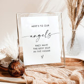 Minimalistisch in liefdevol geheugenteken, huwelij poster