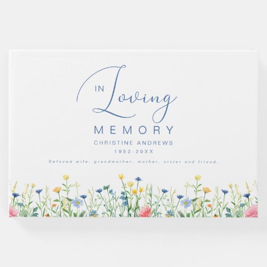 Minimalistisch in liefdevolle herinnering begrafen gastenboek (Voorkant)