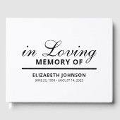 Minimalistisch in liefdevolle herinnering begrafen gastenboek (Voorkant)