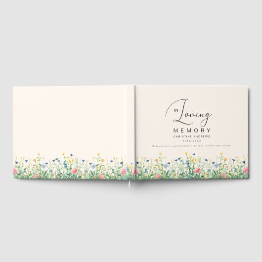 Minimalistisch in liefdevolle herinnering begrafen gastenboek (Volledig)