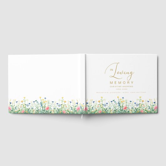 Minimalistisch in liefdevolle herinnering begrafen gastenboek (Volledig)