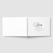 Minimalistisch in liefdevolle herinnering begrafen gastenboek (Volledig)